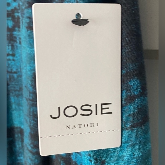 Josie Natori Tank Top Layering Elements DTB Turquoise Black Size XS - Picture 5 of 8